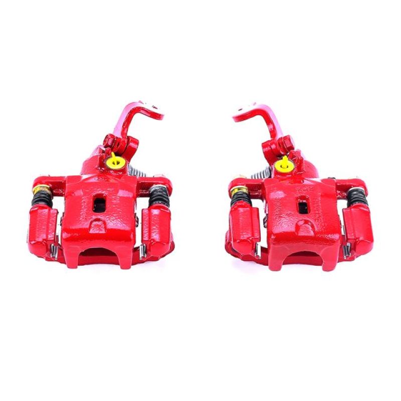 Power Stop 01-05 Hyundai Elantra Rear Red Calipers w/Brackets - Pair - S2854