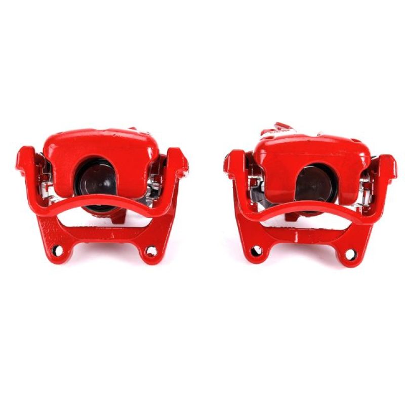 Power Stop 06-08 Audi A3 Rear Red Calipers w/Brackets - Pair - S2976A