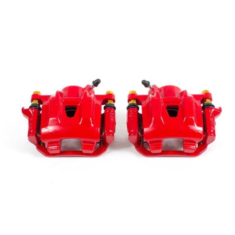 Power Stop 04-10 Toyota Sienna Rear Red Calipers w/Brackets - Pair - S2872