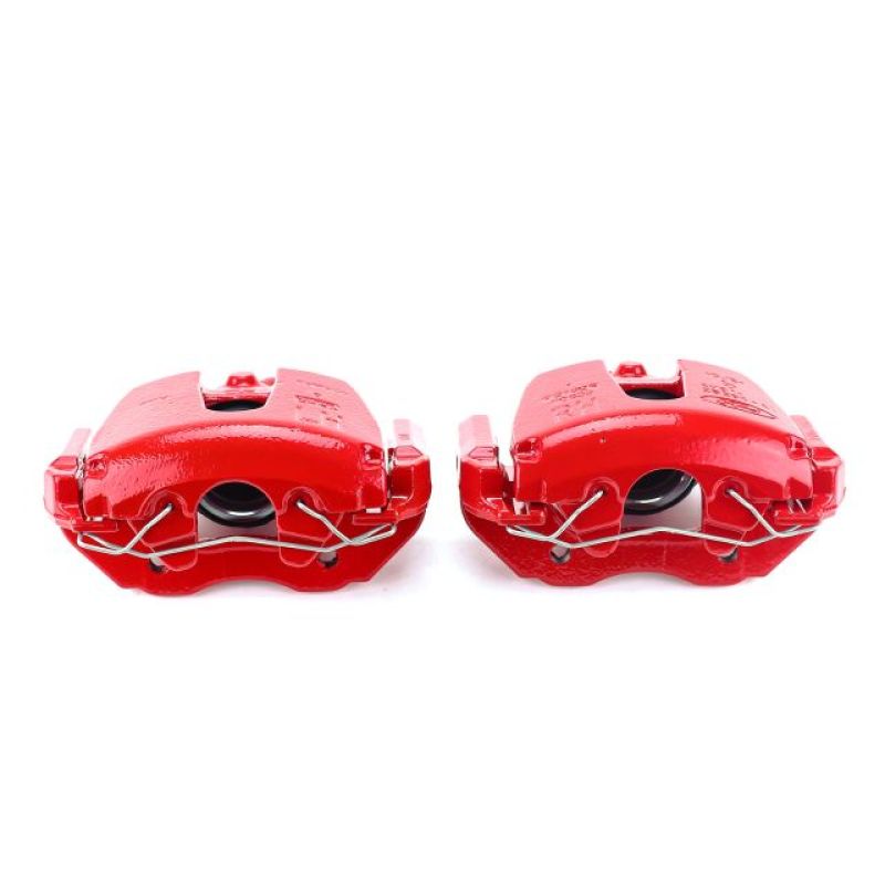 Power Stop 08-13 Mazda 3 Front Red Calipers w/Brackets - Pair - S2942B