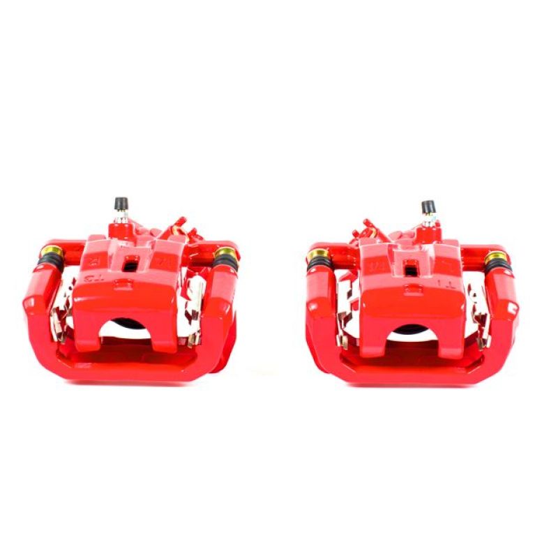 Power Stop 04-10 Mazda RX-8 Rear Red Calipers w/Brackets - Pair - S2992