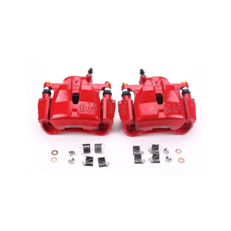 Power Stop 10-12 Lexus HS250h Front Red Calipers w/Brackets - Pair - S3196A