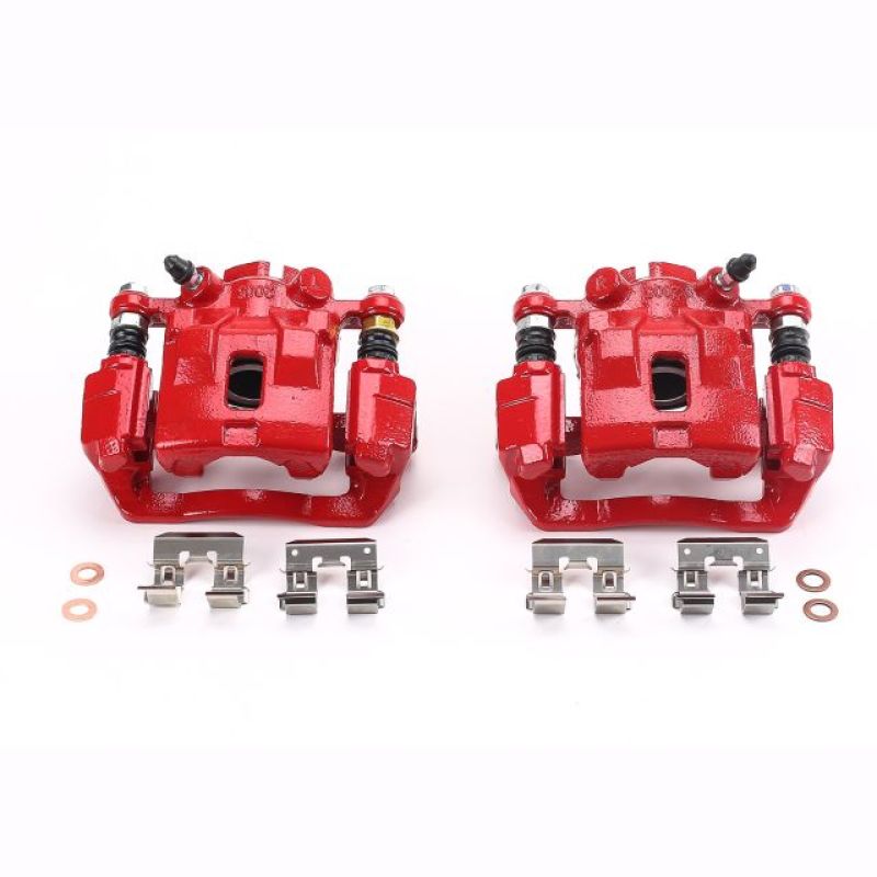 Power Stop 2005 Subaru Legacy Rear Red Calipers w/Brackets - Pair - S3216