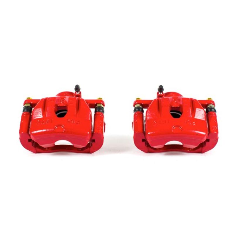 Power Stop 04-07 Mazda RX-8 Front Red Calipers w/Brackets - Pair - S3248