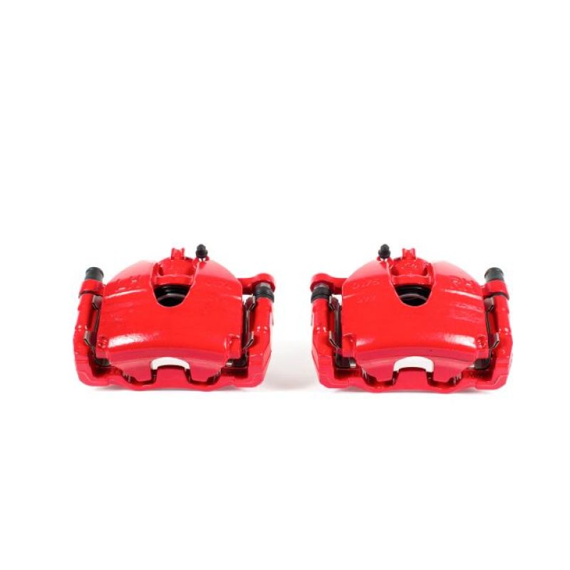 Power Stop 07-08 Infiniti G35 Front Red Calipers w/Brackets - Pair - S3702