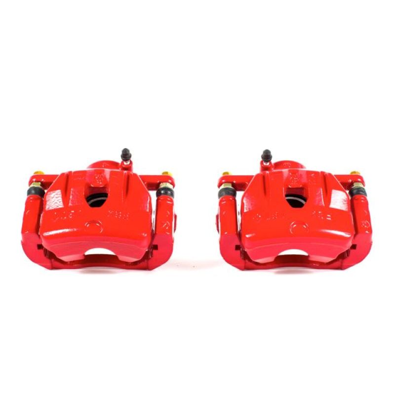 Power Stop 04-11 Mazda RX-8 Front Red Calipers w/Brackets - Pair - S3248A