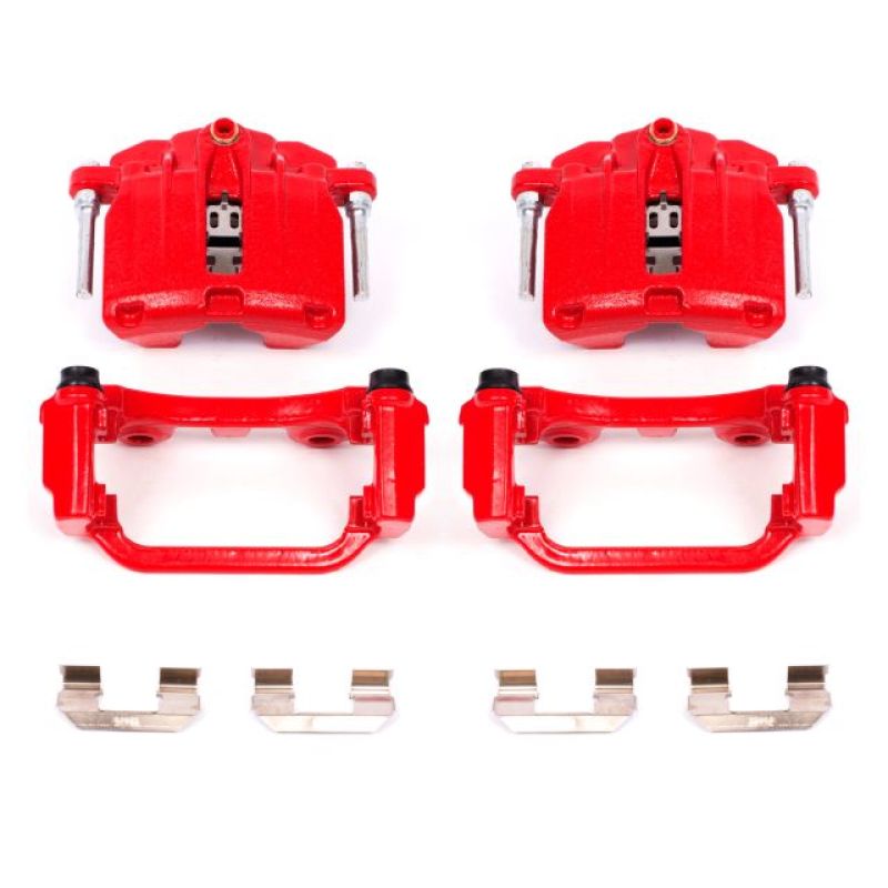 Power Stop 00-03 Cadillac DeVille Rear Red Calipers w/Brackets - Pair - S4726