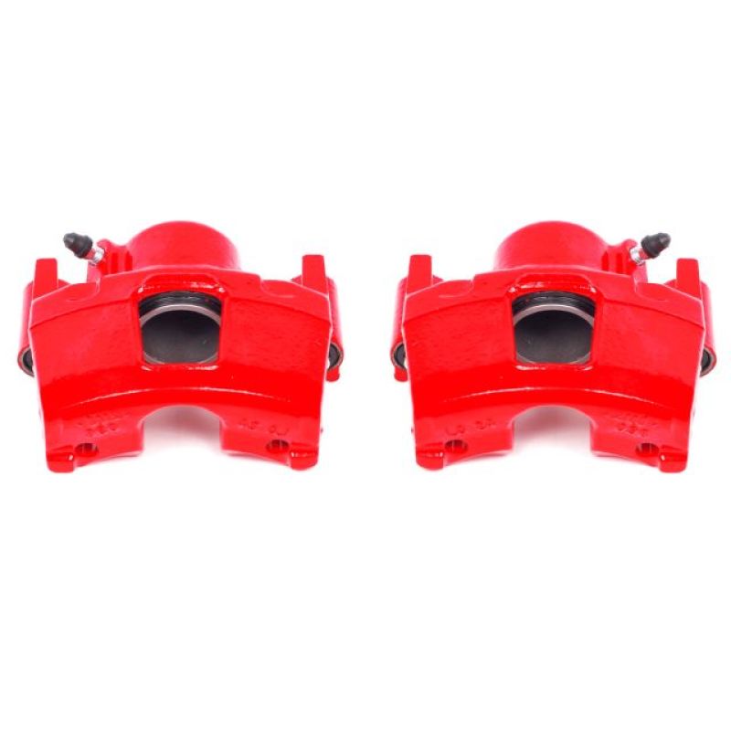 Power Stop 90-98 Buick Skylark Front Red Calipers w/o Brackets - Pair - S4356