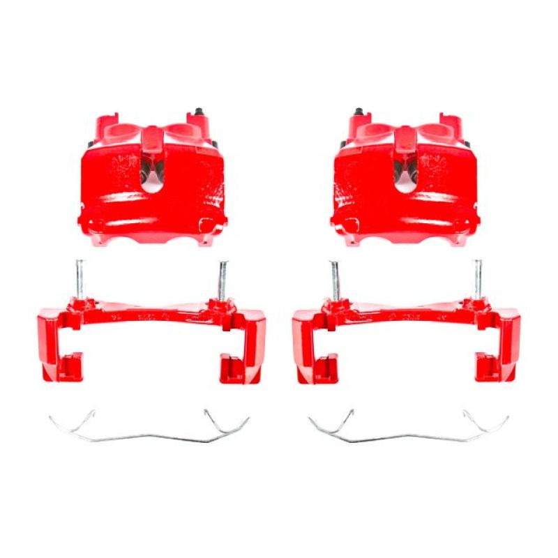 Power Stop 99-02 Jeep Grand Cherokee Front Red Calipers w/Brackets - Pair - S4810