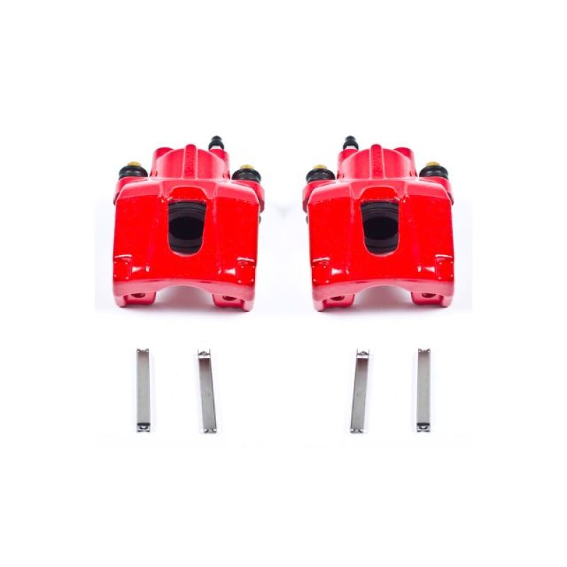 Power Stop 06-10 Jeep Commander Rear Red Calipers w/o Brackets - Pair - S4998