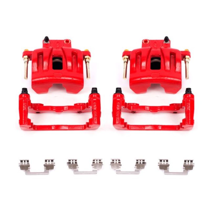 Power Stop 05-11 Chrysler 300 Front Red Calipers w/Brackets - Pair - S4968