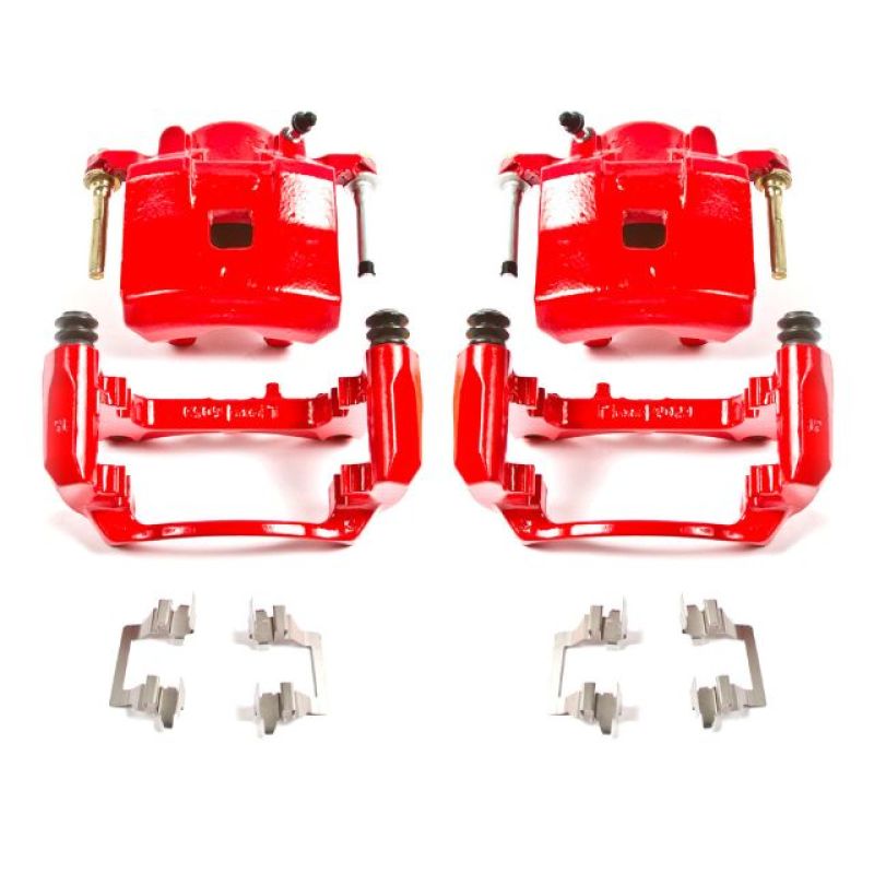 Power Stop 05-08 Chevrolet Cobalt Front Red Calipers w/Brackets - Pair - S4906