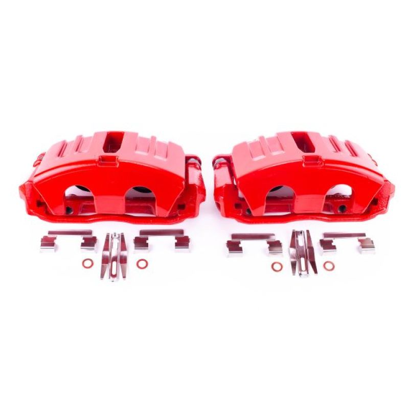 Power Stop 05-13 Chevrolet Corvette Front Red Calipers w/Brackets - Pair - S5006C