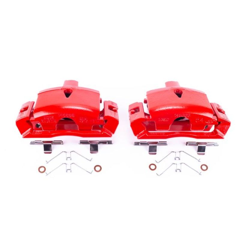 Power Stop 04-06 Ford E-150 Rear Red Calipers w/Brackets - Pair - S4958