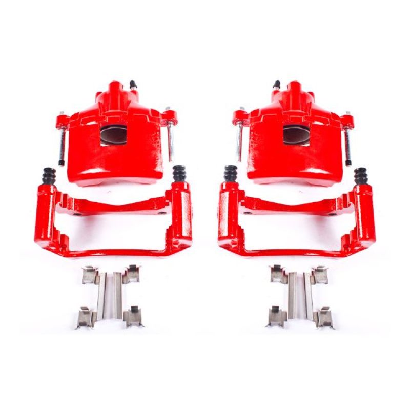 Power Stop 2004 Pontiac Grand Prix Front Red Calipers w/Brackets - Pair - S5034A