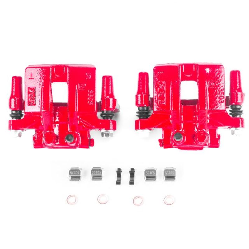 Power Stop 12-14 Chrysler 200 Rear Red Calipers w/Brackets - Pair - S5104
