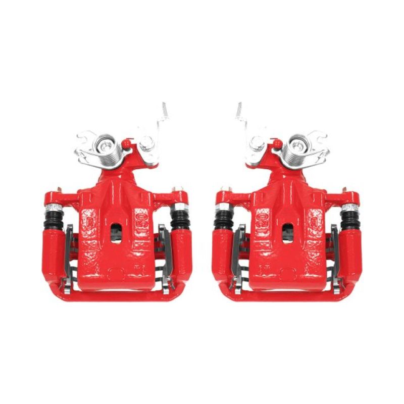 Power Stop 06-12 Ford Fusion Rear Red Calipers w/Brackets - Pair - S5002