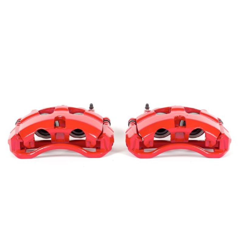 Power Stop 08-14 Ford E-150 Front Red Calipers w/Brackets - Pair - S5072