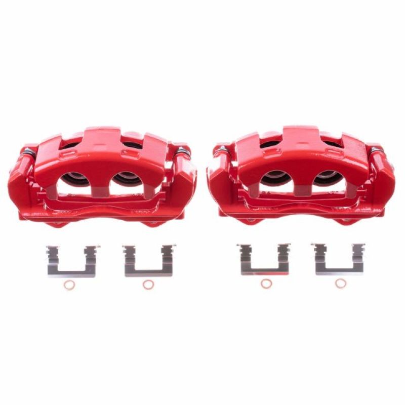 Power Stop 08-09 Buick Allure Front Red Calipers w/Brackets - Pair - S5024