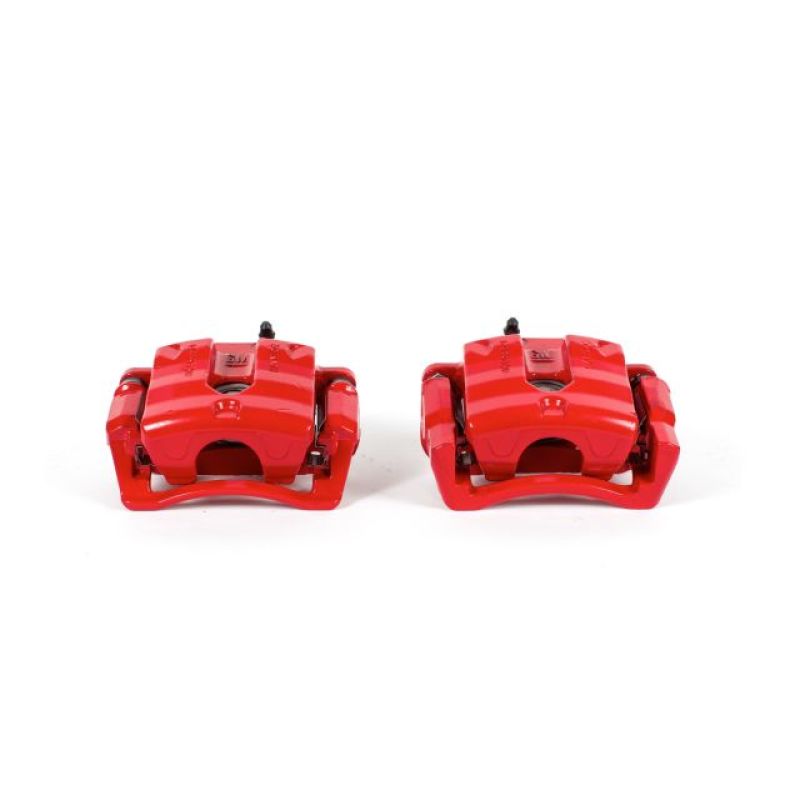Power Stop 08-14 Cadillac CTS Rear Red Calipers w/Brackets - Pair - S5118