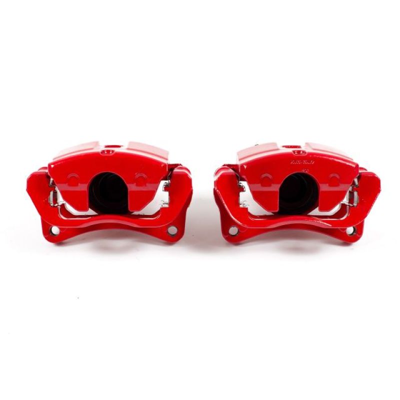 Power Stop 15-17 Chrysler 200 Front Red Calipers w/Brackets - Pair - S5422