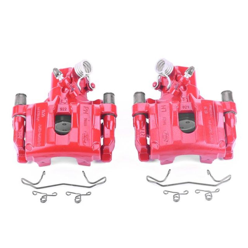 Power Stop 12-17 Ford Focus Rear Red Calipers w/Brackets - Pair - S6284B