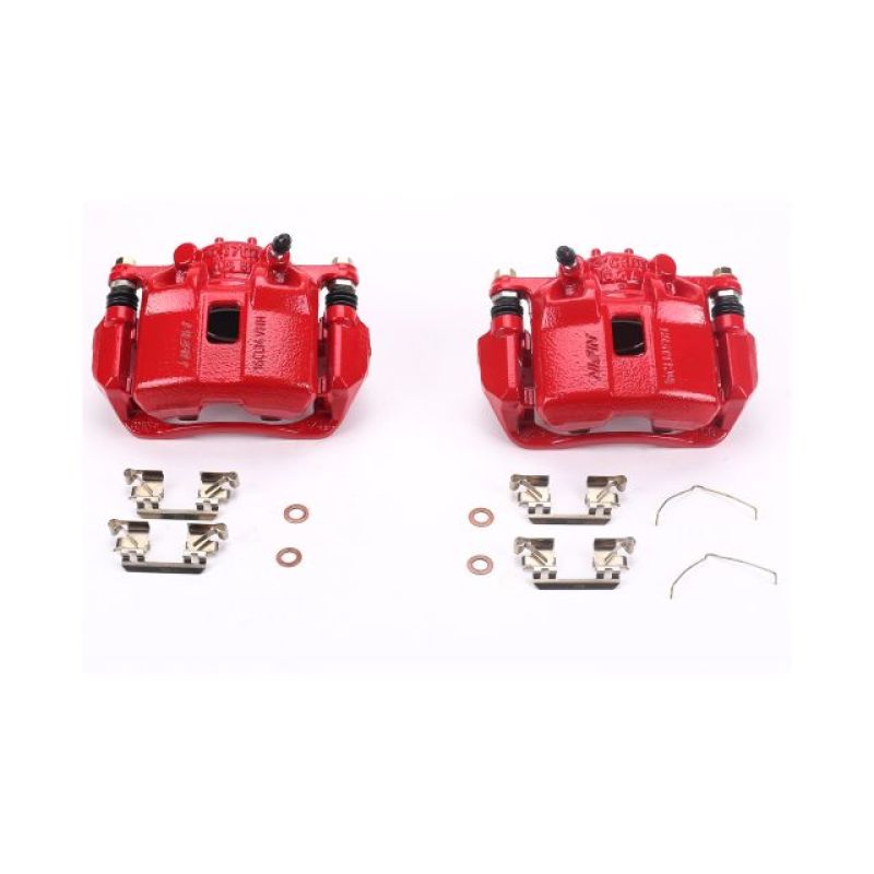 Power Stop 13-15 Acura ILX Front Red Calipers w/Brackets - Pair - S6038
