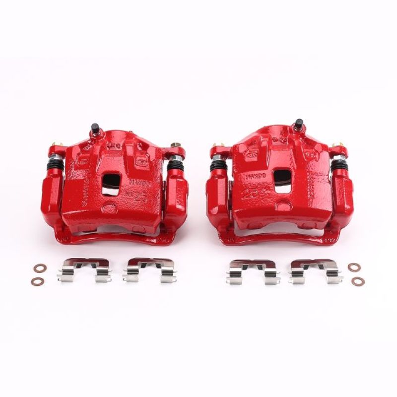 Power Stop 13-16 Hyundai Elantra Front Red Calipers w/Brackets - Pair - S6464