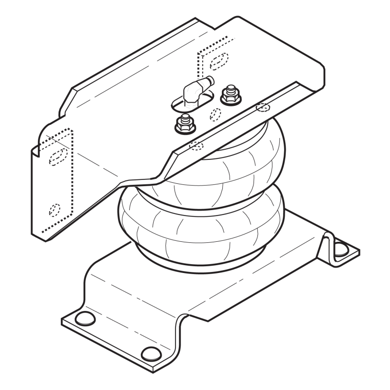 Firestone Ride-Rite Air Helper Spring Kit Rear Ford F550 / Ram 4500/5500 (W217602404) - 2404