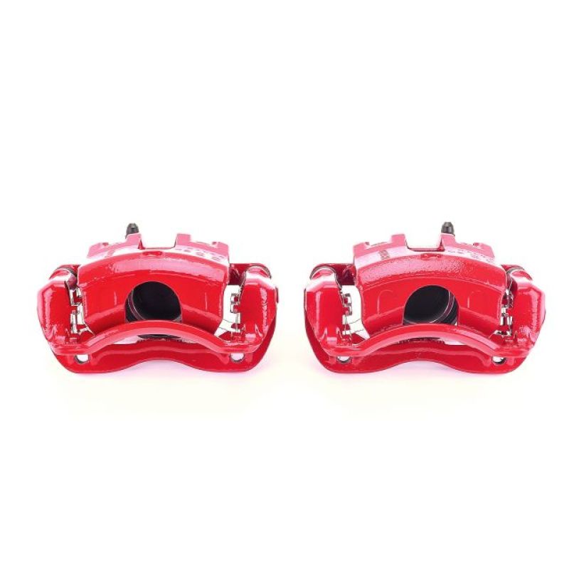 Power Stop 12-17 Hyundai Accent Front Red Calipers w/Brackets - Pair - S6794