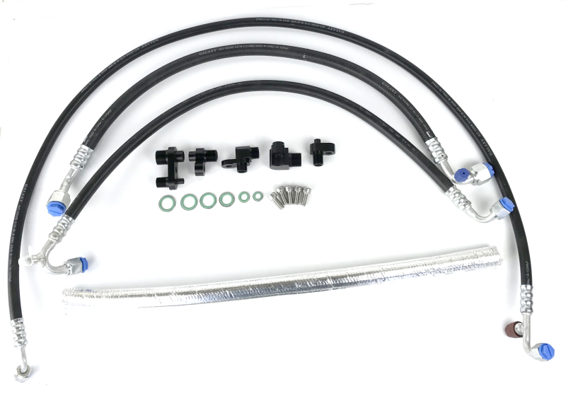 Fleece Performance 13-16 Dodge 6.7L Cummins 2nd Gen Swap Kit A/C Line Reroute Kit - FPE-AC-KIT-1316