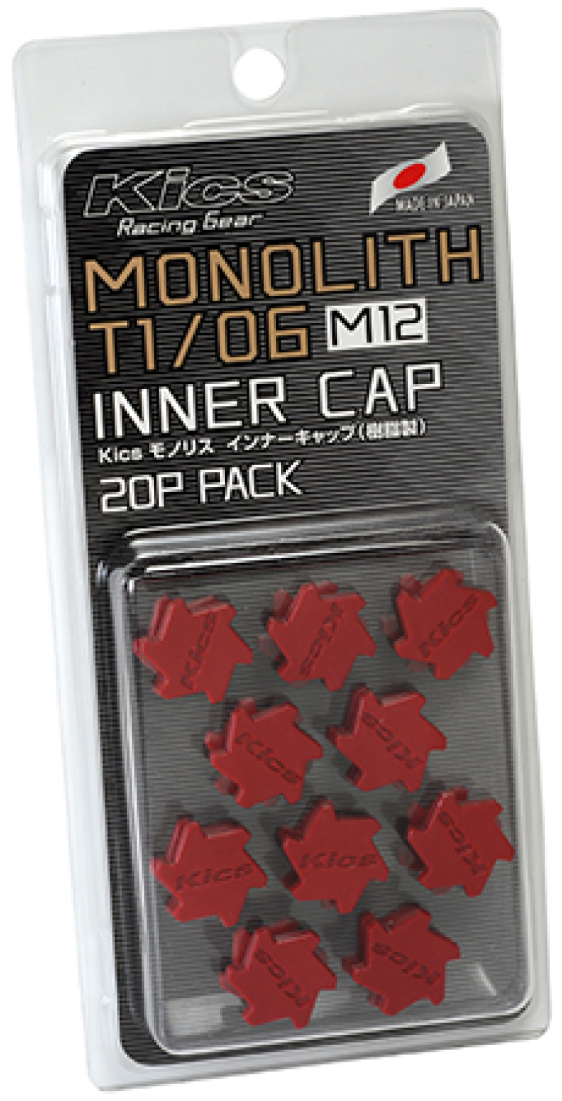 Project Kics M12 Monolith Cap - Red (Only Works For M12 Monolith Lugs) - 20 Pcs - WCMF1R