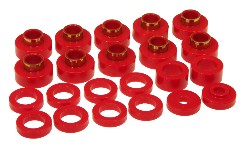 Prothane 80-86 Jeep CJ5/CJ7 Body Mount 22 Bushing Kit - Red - 1-103