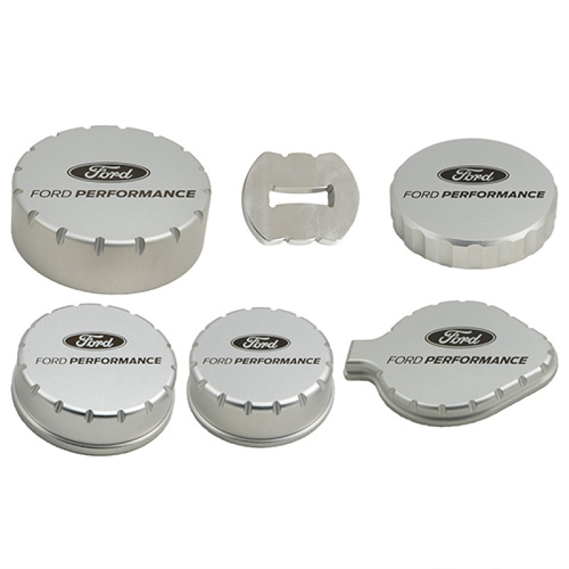 Ford Racing 15-19 Mustang 2.3L/5.0L/5.2L Aluminum Machined Engine Cap Covers - M-6766-M50A