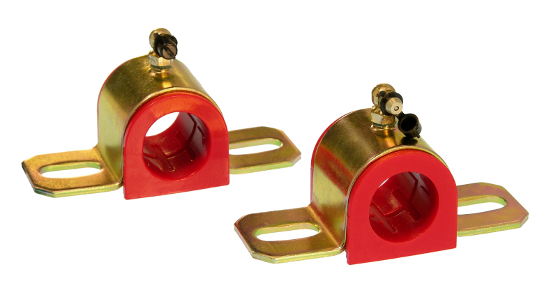Prothane Universal 90 Deg Greasable Sway Bar Bushings - 1 1/8in - Type B Bracket - Red - 19-1210