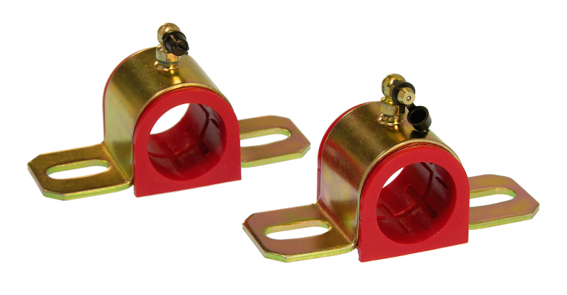 Prothane Universal 90 Deg Greasable Sway Bar Bushings - 1 5/16in - Type B Bracket - Red - 19-1212