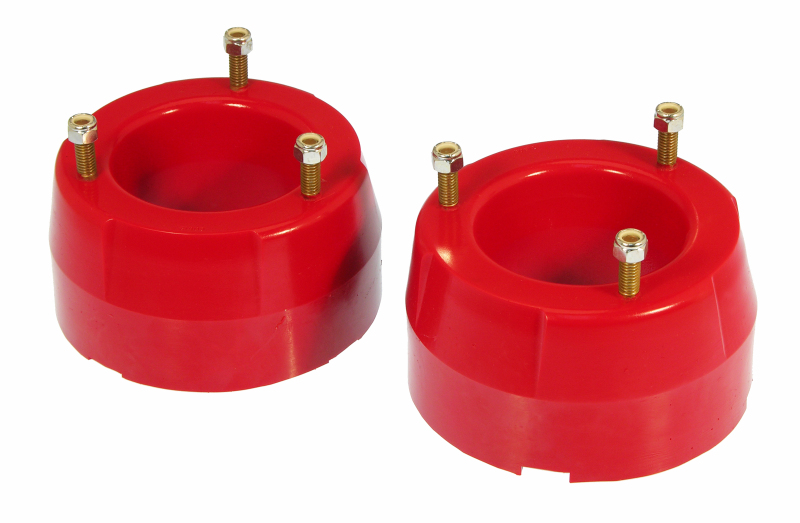 Prothane 94-05 Dodge Ram 4wd Front Coil Spring 2in Lift Spacer - Red - 4-1702