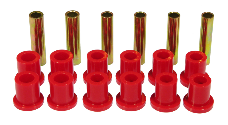 Prothane 73-79 Ford F100/150 4wd Rear Spring & Shackle Bushings - Red - 6-1004