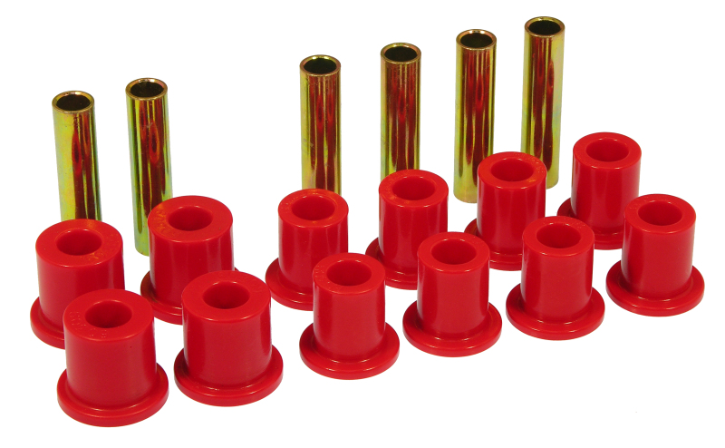 Prothane 73-77 Ford F250 4wd Front Spring & Shackle Bushings - Red - 6-1010