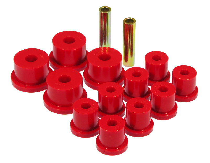 Prothane 64-65 Ford Mustang Rear Spring & 9/16in Shackle Bushings - Red - 6-1052