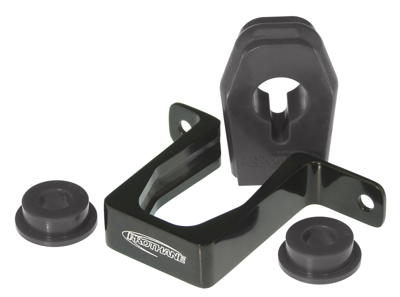Prothane Ford Mustang Shifter Bushings w/ Billet Bracket - Black - 6-1613-BL
