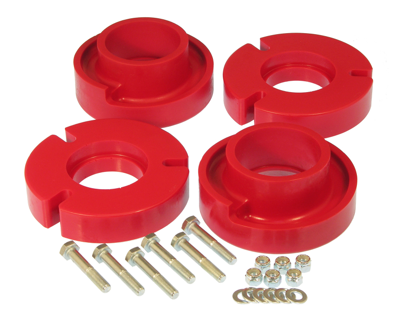 Prothane 04+ Ford F150 Front Coil Spring 2.5in Lift Spacer - Red - 6-1710