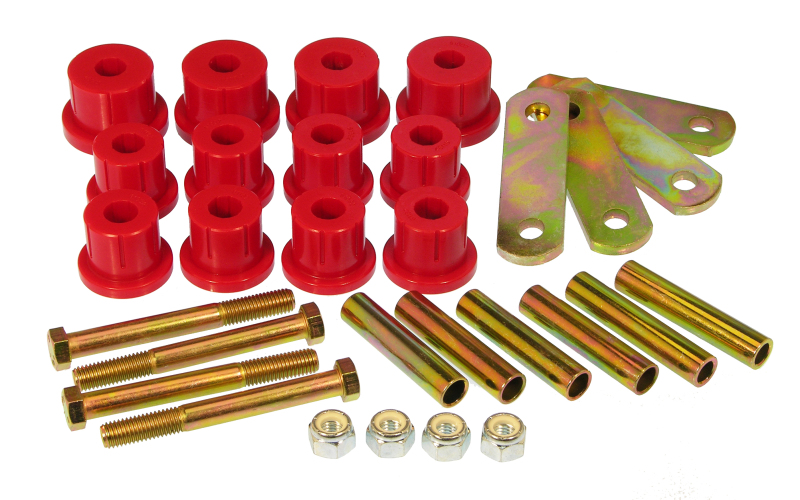 Prothane 62-67 Chevy Nova HD Spring & Shackles Bushings - Red - 7-1056