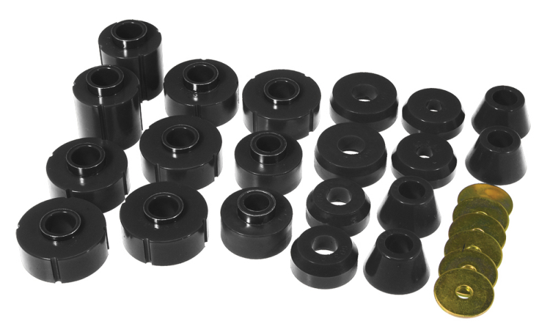 Prothane 73-77 Chevy K10 Blazer Body Mount Kit - Black - 7-106-BL