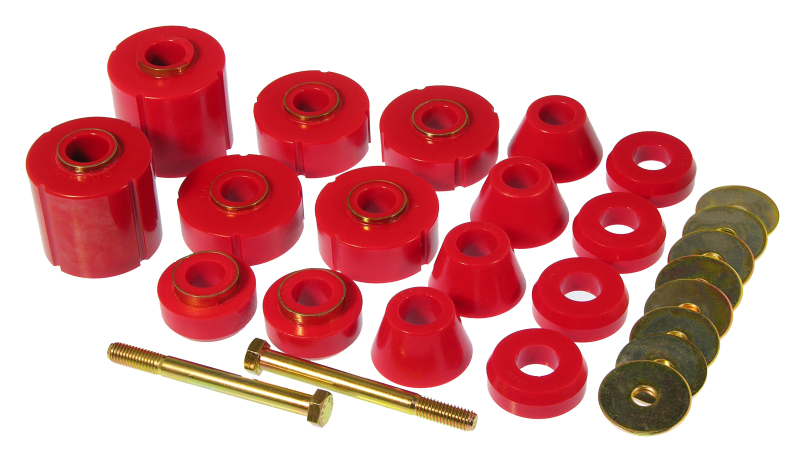 Prothane 75-79 GM 1/2 / 3/4 / 1T 2/4wd Body Mount - Red - 7-135
