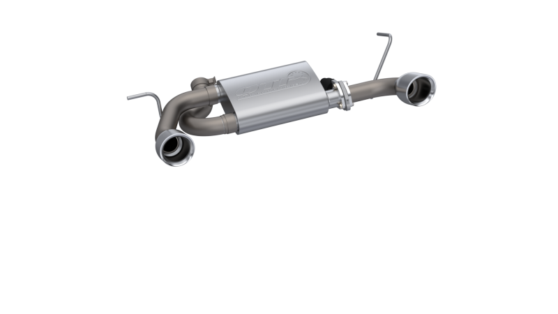 QTP 07-18 Jeep Wrangler 3.6L/3.8L 304SS Screamer Axle Back Exhaust w/4in Tips - 425007