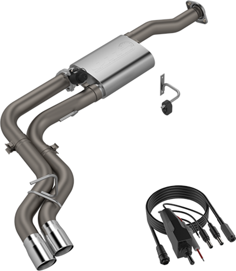 QTP 15-18 Ford F-150 CC/EC Standard Bed 304SS Screamer Cat-Back Exhaust w/3in Tips - 440015