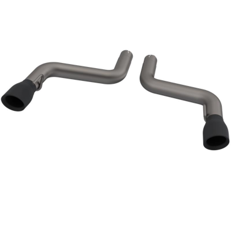 QTP 16-18 Chevrolet Camaro SS 6.2L 304SS Eliminator Muffler Delete Axle Back Exhaust w/4.5in Blk Tip - 700116B