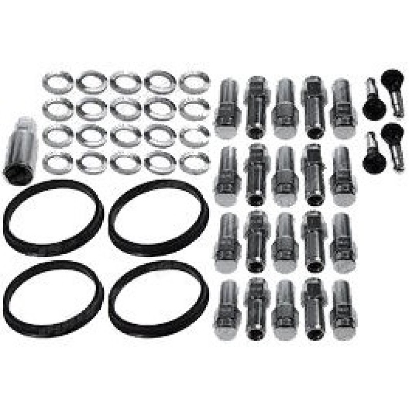 Race Star 7/16in GM Closed End Deluxe Lug Kit - 20 PK - 601-1414-20