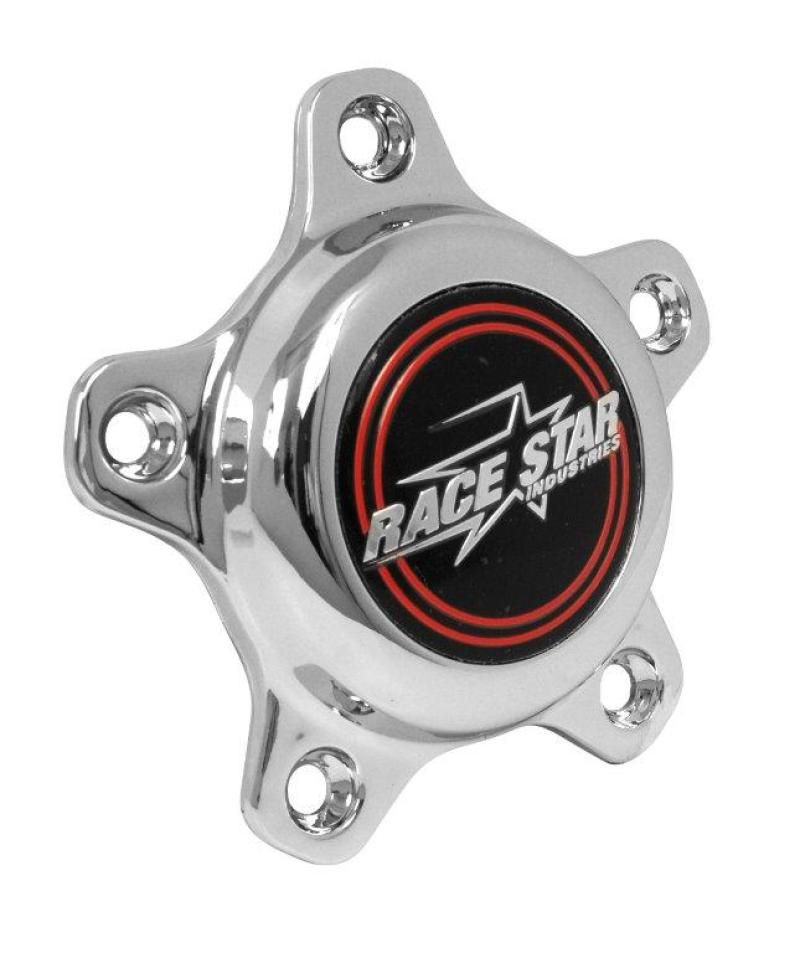 Race Star 5 Lug Cap Tall Plastic Chrome (incl. Medallion & Screws) - 615-5095-1